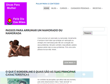 Tablet Screenshot of dicasparamulher.com.br